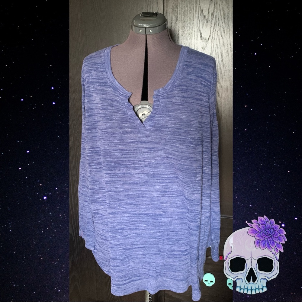 💀Blue Plus Size Shirt